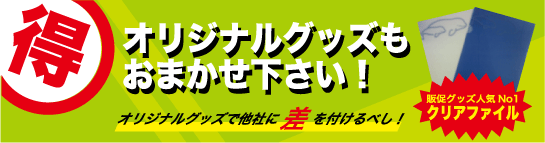 激安オリジナルクリアファイル